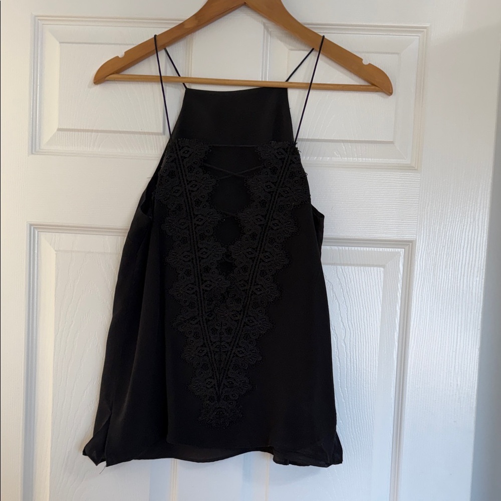 CAMI NYC Black Lace Halter Top